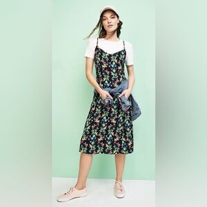 Old Navy XL Floral Midi Black Sundress